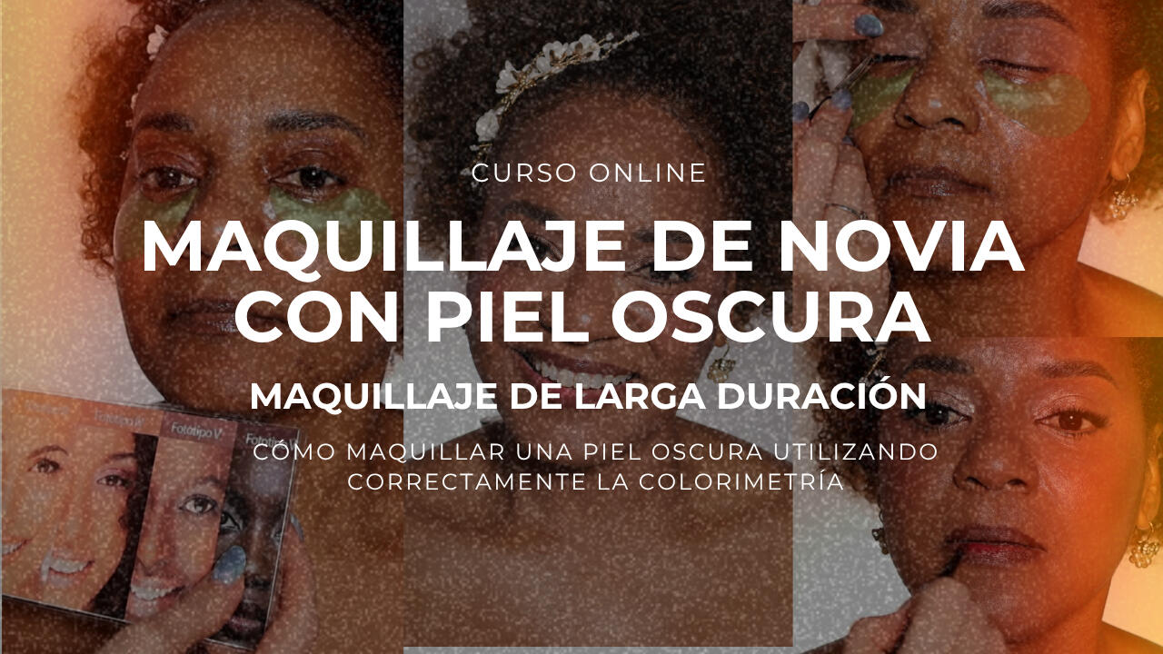 Maquillaje de larga duración para novia de piel oscura